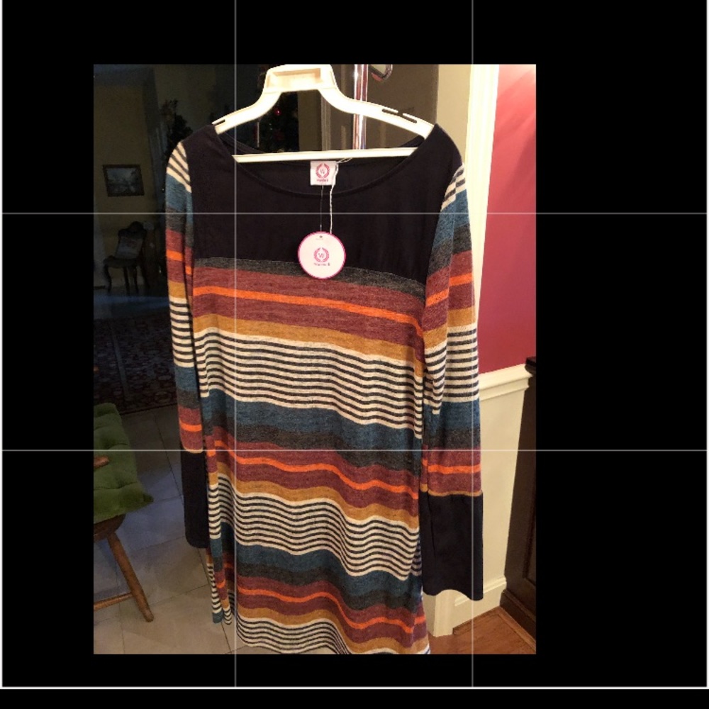 Striped sweater dress